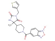 5-methyl-5-{1-[(1-oxido-2,1,3-benzoxadiazol-5-yl)carbonyl]-4-piperidinyl}-3-(3-thienylmethyl)-2,4-imidazolidinedione