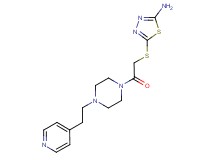5-({2-oxo-2-[4-(2-pyridin-4-ylethyl)piperazin-1-yl]ethyl}thio)-1,3,4-thiadiazol-2-amine