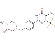 5-methyl-2-{4-[(4-methyl-3-oxo-1-piperazinyl)methyl]phenyl}-6-(trifluoromethyl)-4(3H)-pyrimidinone trifluoroacetate