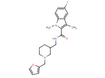 5-fluoro-N-{[1-(2-furylmethyl)piperidin-3-yl]methyl}-1,3-dimethyl-1H-indole-2-carboxamide