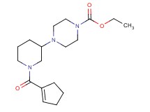 ethyl 4-[1-(1-cyclopenten-1-ylcarbonyl)-3-piperidinyl]-1-piperazinecarboxylate