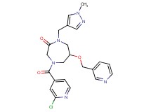 4-(2-chloroisonicotinoyl)-1-[(1-methyl-1H-pyrazol-4-yl)methyl]-6-(3-pyridinylmethoxy)-1,4-diazepan-2-one