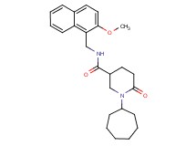 1-cycloheptyl-N-[(2-methoxy-1-naphthyl)methyl]-6-oxo-3-piperidinecarboxamide