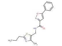 N-[(4-methyl-2-propyl-1,3-thiazol-5-yl)methyl]-5-phenyl-3-isoxazolecarboxamide