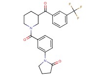 1-[3-({3-[3-(trifluoromethyl)benzoyl]-1-piperidinyl}carbonyl)phenyl]-2-pyrrolidinone