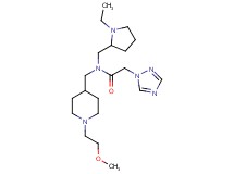 N-[(1-ethyl-2-pyrrolidinyl)methyl]-N-{[1-(2-methoxyethyl)-4-piperidinyl]methyl}-2-(1H-1,2,4-triazol-1-yl)acetamide