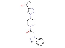 1-{1-[1-(1H-indazol-1-ylacetyl)-4-piperidinyl]-1H-1,2,3-triazol-4-yl}ethanol