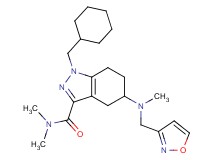 1-(cyclohexylmethyl)-5-[(3-isoxazolylmethyl)(methyl)amino]-N,N-dimethyl-4,5,6,7-tetrahydro-1H-indazole-3-carboxamide