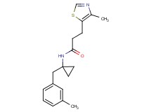 N-[1-(3-methylbenzyl)cyclopropyl]-3-(4-methyl-1,3-thiazol-5-yl)propanamide
