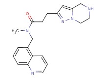 N-methyl-N-(5-quinolinylmethyl)-3-(4,5,6,7-tetrahydropyrazolo[1,5-a]pyrazin-2-yl)propanamide dihydrochloride