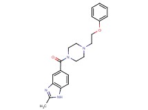 2-methyl-5-{[4-(2-phenoxyethyl)-1-piperazinyl]carbonyl}-1H-benzimidazole