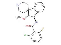 2-chloro-6-fluoro-N-[rel-(2R,3R)-2-methoxy-2,3-dihydrospiro[indene-1,4'-piperidin]-3-yl]benzamide hydrochloride