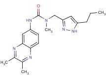 N'-(2,3-dimethylquinoxalin-6-yl)-N-methyl-N-[(5-propyl-1H-pyrazol-3-yl)methyl]urea
