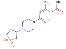 1-{2-[4-(1,1-dioxidotetrahydro-3-thienyl)piperazin-1-yl]-4-methylpyrimidin-5-yl}ethanone