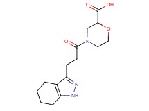4-[3-(4,5,6,7-tetrahydro-1H-indazol-3-yl)propanoyl]-2-morpholinecarboxylic acid