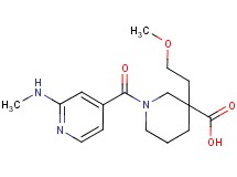 3-(2-methoxyethyl)-1-[2-(methylamino)isonicotinoyl]-3-piperidinecarboxylic acid
