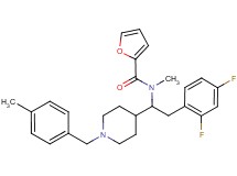 N-{2-(2,4-difluorophenyl)-1-[1-(4-methylbenzyl)-4-piperidinyl]ethyl}-N-methyl-2-furamide