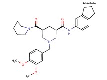 (3R,5S)-N-(2,3-dihydro-1H-inden-5-yl)-1-(3,4-dimethoxybenzyl)-5-(1-piperidinylcarbonyl)-3-piperidinecarboxamide