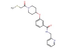 3-({1-[(methylthio)acetyl]-4-piperidinyl}oxy)-N-(2-pyridinylmethyl)benzamide