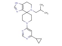 1'-(6-cyclopropylpyrimidin-4-yl)-5-isobutyl-1,5,6,7-tetrahydrospiro[imidazo[4,5-c]pyridine-4,4'-piperidine]