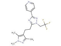 4-{1-(2,2,2-trifluoroethyl)-5-[2-(1,3,5-trimethyl-1H-pyrazol-4-yl)ethyl]-1H-1,2,4-triazol-3-yl}pyridine