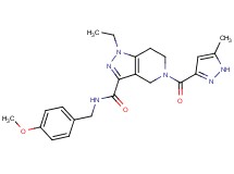 1-ethyl-N-(4-methoxybenzyl)-5-[(5-methyl-1H-pyrazol-3-yl)carbonyl]-4,5,6,7-tetrahydro-1H-pyrazolo[4,3-c]pyridine-3-carboxamide