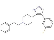 4-[4-(3-fluorophenyl)-1H-pyrazol-5-yl]-1-(2-phenylethyl)piperidine