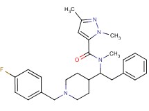 N-{1-[1-(4-fluorobenzyl)-4-piperidinyl]-2-phenylethyl}-N,1,3-trimethyl-1H-pyrazole-5-carboxamide
