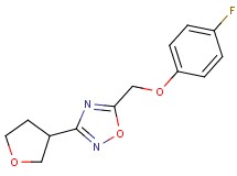 5-[(4-fluorophenoxy)methyl]-3-(tetrahydrofuran-3-yl)-1,2,4-oxadiazole