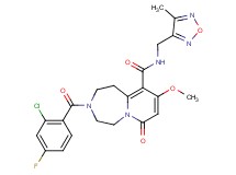 3-(2-chloro-4-fluorobenzoyl)-9-methoxy-N-[(4-methyl-1,2,5-oxadiazol-3-yl)methyl]-7-oxo-1,2,3,4,5,7-hexahydropyrido[1,2-d][1,4]diazepine-10-carboxamide