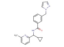 N-[cyclopropyl(6-methylpyridin-2-yl)methyl]-3-(1H-pyrazol-1-ylmethyl)benzamide