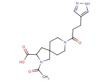 2-acetyl-8-[3-(1H-pyrazol-4-yl)propanoyl]-2,8-diazaspiro[4.5]decane-3-carboxylic acid