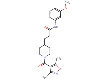 3-{1-[(3,5-dimethyl-4-isoxazolyl)carbonyl]-4-piperidinyl}-N-(3-methoxyphenyl)propanamide