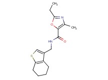 2-ethyl-4-methyl-N-(4,5,6,7-tetrahydro-1-benzothien-3-ylmethyl)-1,3-oxazole-5-carboxamide