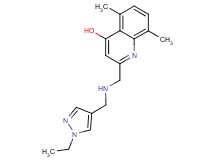 2-({[(1-ethyl-1H-pyrazol-4-yl)methyl]amino}methyl)-5,8-dimethylquinolin-4-ol