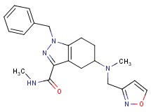 1-benzyl-5-[(3-isoxazolylmethyl)(methyl)amino]-N-methyl-4,5,6,7-tetrahydro-1H-indazole-3-carboxamide