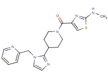 N-methyl-4-({4-[1-(pyridin-2-ylmethyl)-1H-imidazol-2-yl]piperidin-1-yl}carbonyl)-1,3-thiazol-2-amine
