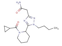 2-{1-butyl-5-[1-(cyclopropylcarbonyl)piperidin-2-yl]-1H-1,2,4-triazol-3-yl}acetamide