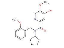 N-cyclopentyl-4-hydroxy-5-methoxy-N-(2-methoxybenzyl)-2-pyridinecarboxamide