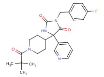 5-[1-(2,2-dimethylpropanoyl)-4-piperidinyl]-3-(4-fluorobenzyl)-5-(3-pyridinyl)-2,4-imidazolidinedione