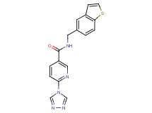 N-(1-benzothien-5-ylmethyl)-6-(4H-1,2,4-triazol-4-yl)nicotinamide