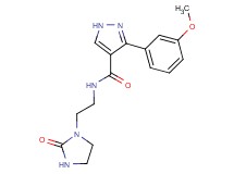 3-(3-methoxyphenyl)-N-[2-(2-oxo-1-imidazolidinyl)ethyl]-1H-pyrazole-4-carboxamide