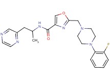 2-{[4-(2-fluorophenyl)-1-piperazinyl]methyl}-N-[1-methyl-2-(2-pyrazinyl)ethyl]-1,3-oxazole-4-carboxamide