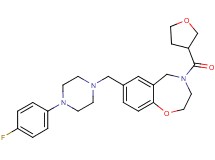 7-{[4-(4-fluorophenyl)-1-piperazinyl]methyl}-4-(tetrahydro-3-furanylcarbonyl)-2,3,4,5-tetrahydro-1,4-benzoxazepine