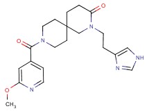 2-[2-(1H-imidazol-4-yl)ethyl]-9-(2-methoxyisonicotinoyl)-2,9-diazaspiro[5.5]undecan-3-one