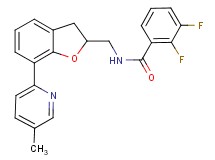 2,3-difluoro-N-{[7-(5-methyl-2-pyridinyl)-2,3-dihydro-1-benzofuran-2-yl]methyl}benzamide