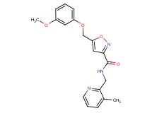 5-[(3-methoxyphenoxy)methyl]-N-[(3-methyl-2-pyridinyl)methyl]-3-isoxazolecarboxamide