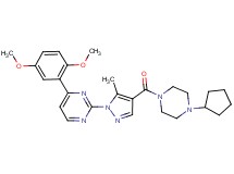 2-{4-[(4-cyclopentyl-1-piperazinyl)carbonyl]-5-methyl-1H-pyrazol-1-yl}-4-(2,5-dimethoxyphenyl)pyrimidine