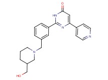 2-(3-{[3-(hydroxymethyl)piperidin-1-yl]methyl}phenyl)-6-pyridin-4-ylpyrimidin-4(3H)-one