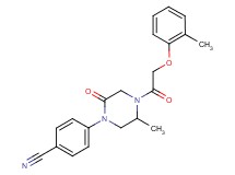 4-{5-methyl-4-[(2-methylphenoxy)acetyl]-2-oxo-1-piperazinyl}benzonitrile